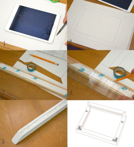 木っ端からiPad wall frame (捨てられない物からリメイク2)