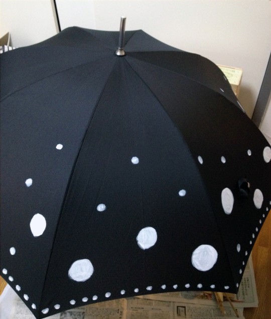 作業台便り：手書きペイントで世界でひとつだけの傘に変身