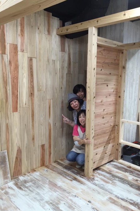 『ドイト×小屋女子』ＤＩＹルームができるまで、、端材で作った収納庫の扉